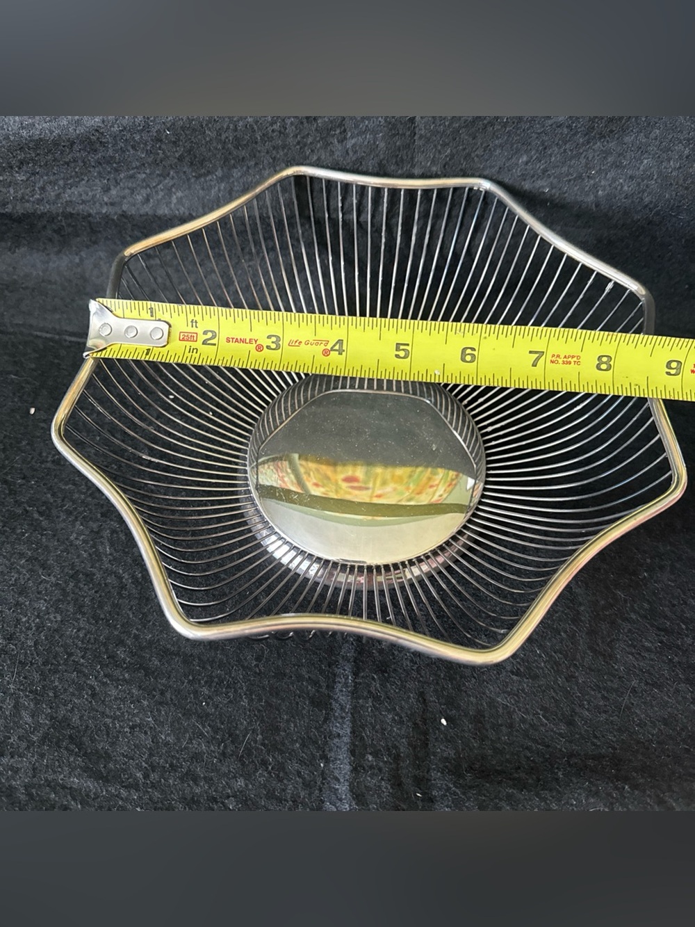 Pilgrim Silverplate Wire Side Metal Bread Basket Serving Bowl Scalloped Edge - Picture 5 of 7
